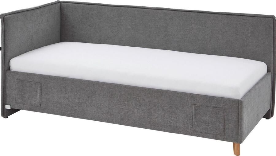 Meise Eenpersoonsbed Ollie Met rugleuning 120 x 200 cm Grijs design Gestoffeerde twijfelaarbedden Grijs Stof Gestoffeerde twijfelaarbedden Twijfelaar (120 cm breed) Normaal bed Op voorraad - Foto 11