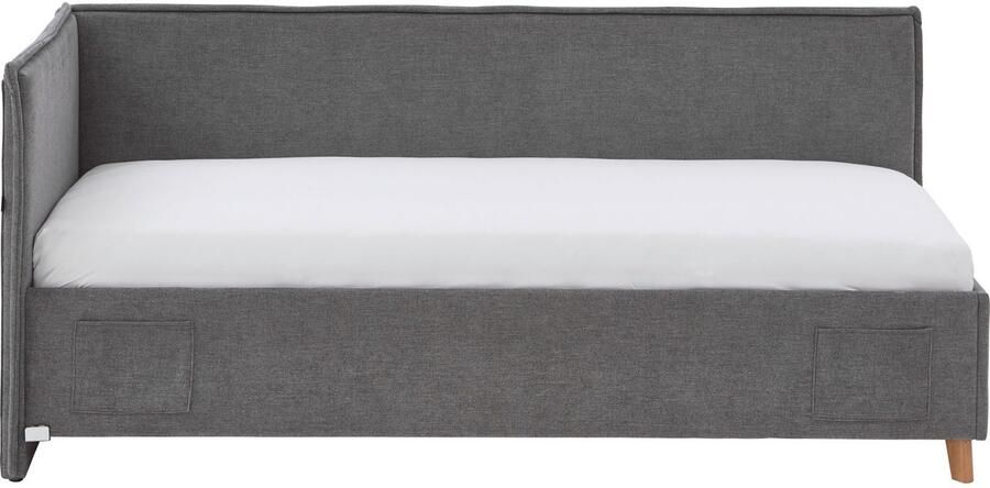 Meise Eenpersoonsbed Ollie Met rugleuning 120 x 200 cm Grijs design Gestoffeerde twijfelaarbedden Grijs Stof Gestoffeerde twijfelaarbedden Twijfelaar (120 cm breed) Normaal bed Op voorraad - Foto 13