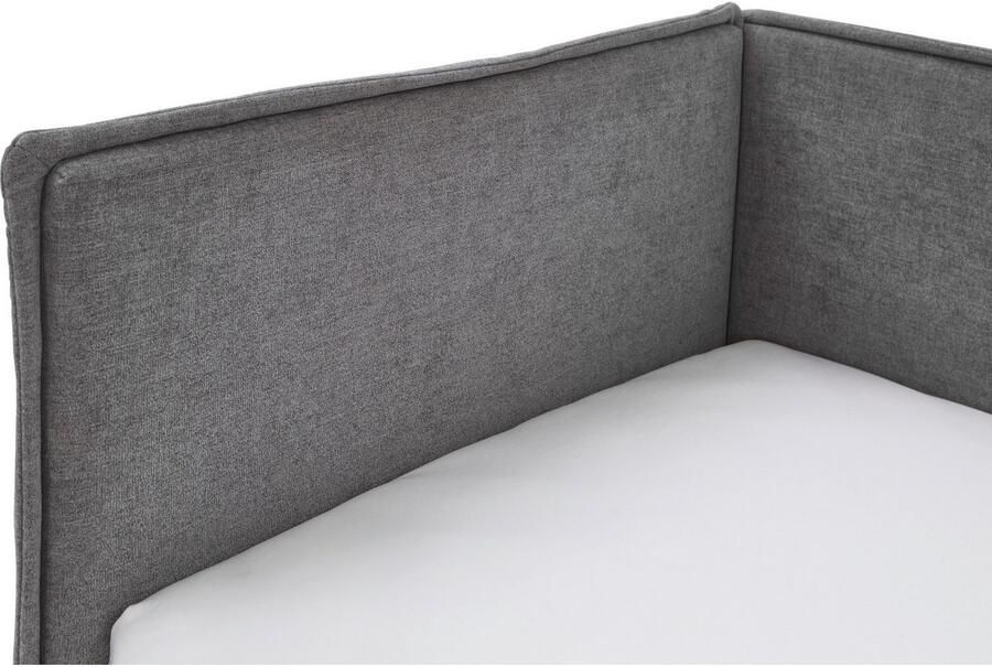 Meise Eenpersoonsbed Ollie Met rugleuning 120 x 200 cm Grijs design Gestoffeerde twijfelaarbedden Grijs Stof Gestoffeerde twijfelaarbedden Twijfelaar (120 cm breed) Normaal bed Op voorraad - Foto 9