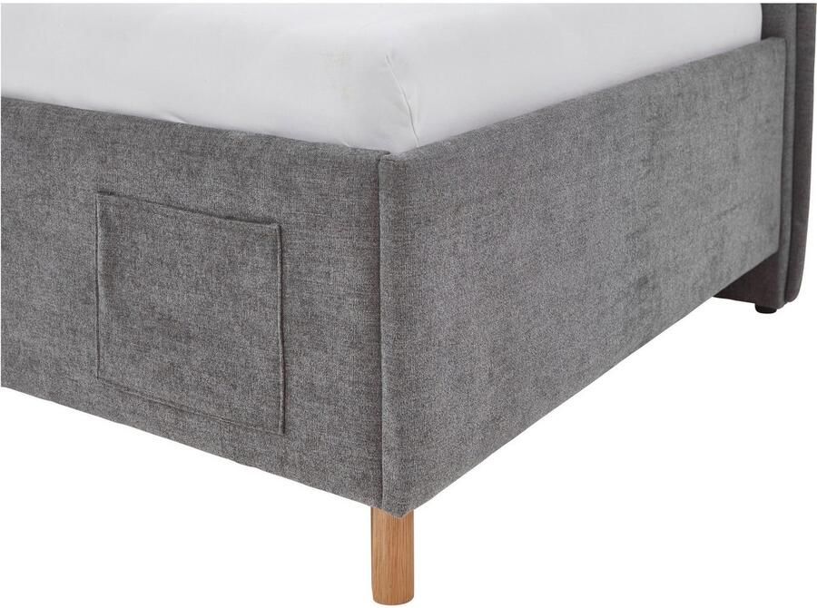 Meise Eenpersoonsbed Ollie Met rugleuning 120 x 200 cm Grijs design Gestoffeerde twijfelaarbedden Grijs Stof Gestoffeerde twijfelaarbedden Twijfelaar (120 cm breed) Normaal bed Op voorraad - Foto 3