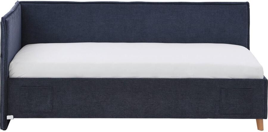 Meise EMOB Twijfelaar Ollie Met rugleuning 140 x 200 cm Donkerblauw design Gestoffeerde tweepersoonsbedden Blauw Stof Gestoffeerde tweepersoonsbedden Tweepersoons Normaal bed Op voorraad - Foto 8
