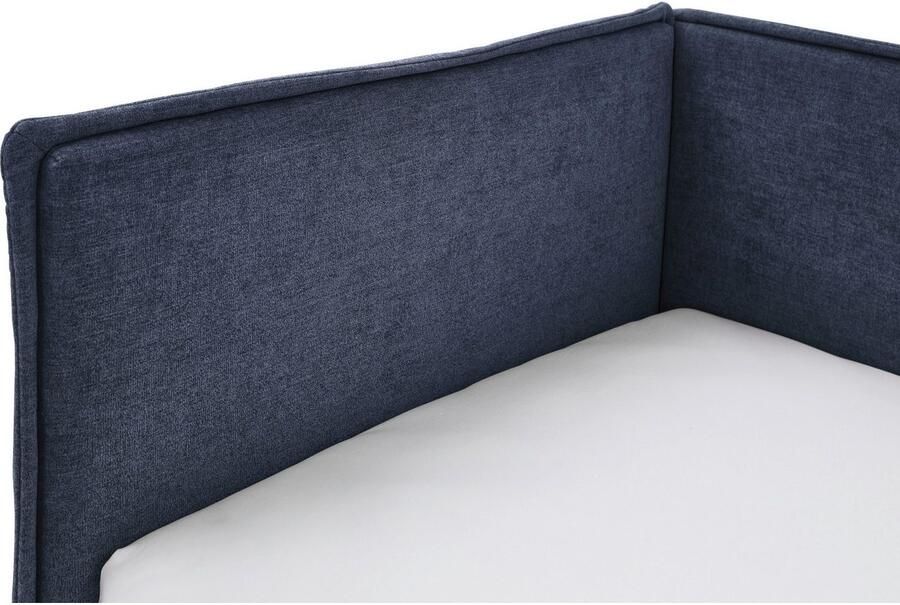 Meise EMOB Twijfelaar Ollie Met rugleuning 140 x 200 cm Donkerblauw design Gestoffeerde tweepersoonsbedden Blauw Stof Gestoffeerde tweepersoonsbedden Tweepersoons Normaal bed Op voorraad - Foto 5