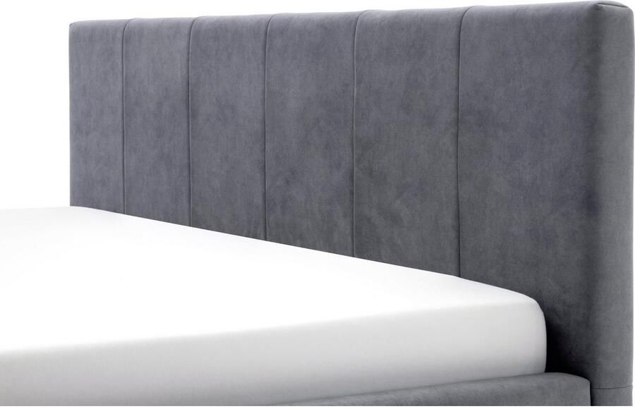 Meise EMOB Tweepersoonsbed Lizzie 180x200cm met opbergruimte antraciet Gestoffeerde tweepersoonsbedden Antraciet Polyester Gestoffeerde tweepersoonsbedden Tweepersoons Normaal bed Op voorraad - Foto 9