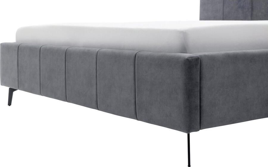 Meise EMOB Tweepersoonsbed Lizzie 180x200cm met opbergruimte antraciet Gestoffeerde tweepersoonsbedden Antraciet Polyester Gestoffeerde tweepersoonsbedden Tweepersoons Normaal bed Op voorraad - Foto 10