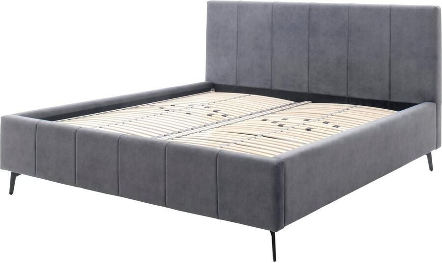 Meise EMOB Tweepersoonsbed Lizzie 180x200cm met opbergruimte antraciet Gestoffeerde tweepersoonsbedden Antraciet Polyester Gestoffeerde tweepersoonsbedden Tweepersoons Normaal bed Op voorraad - Foto 13