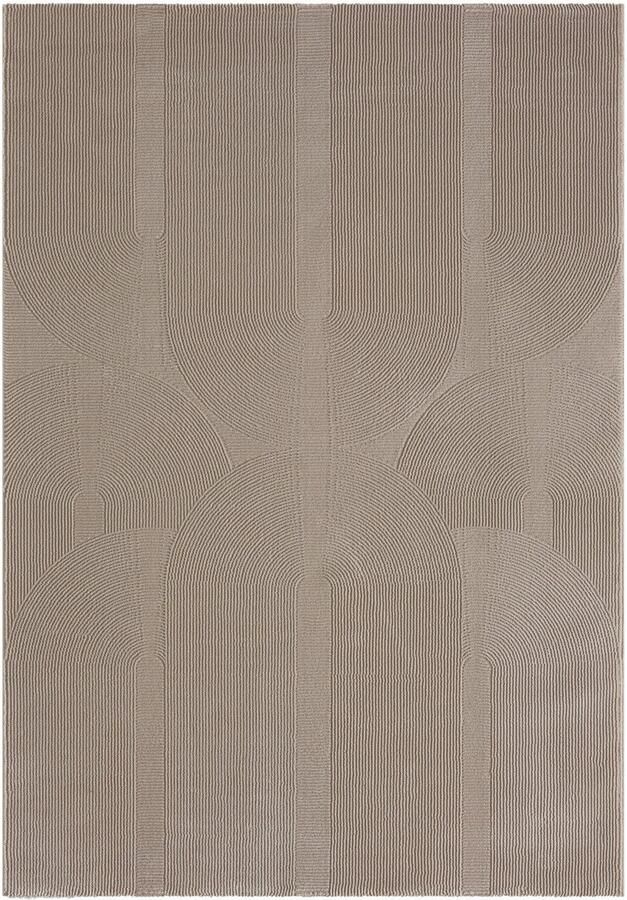 Merinos Vloerkleed Sign 1904 Hoog-laag structuur geometrisch 100% gerecycled polyester woonkamer - Foto 3