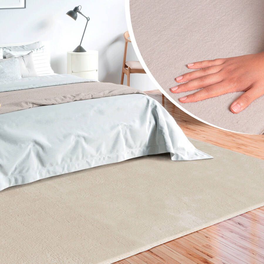 Merinos Vloerkleed Loft 37 vloerkleed van imitatiebont zacht en knus bont gevoel anti-slip onderkant - Foto 3