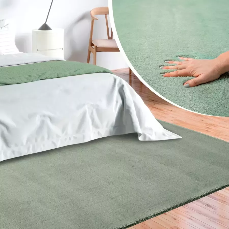 Merinos Vloerkleed Loft 37 vloerkleed van imitatiebont zacht en knus bont gevoel anti-slip onderkant - Foto 3