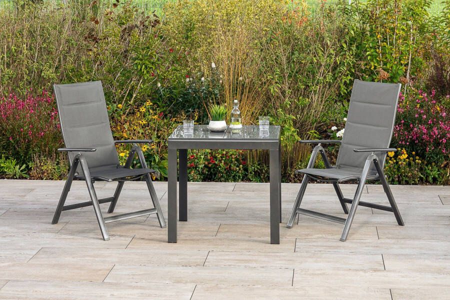 MERXX Balkonset Taviano 2 inklapbare stoelen 5-voudig verstelbaar uitschuifbare balkontafel (set 3-delig) - Foto 2