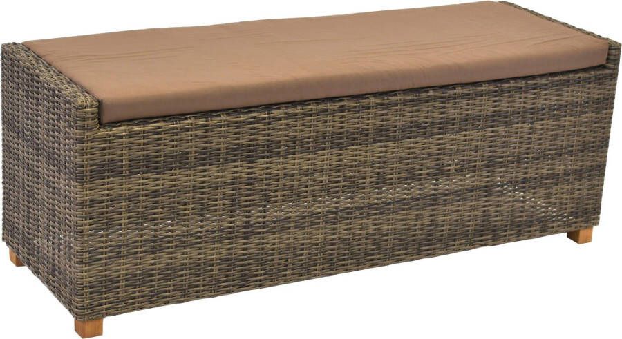 MERXX Tuinbank Toscane 3-zitsbank inclusief zitkussen zonder rugleuning bxdxh: 136 x 47 x 42 cm