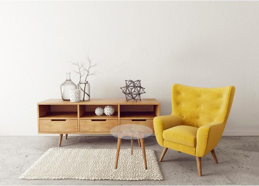 MIRRORS AND MORE Bijzettafel Charlotta Combinatie van hout en metaal (4 stuks) - Foto 3