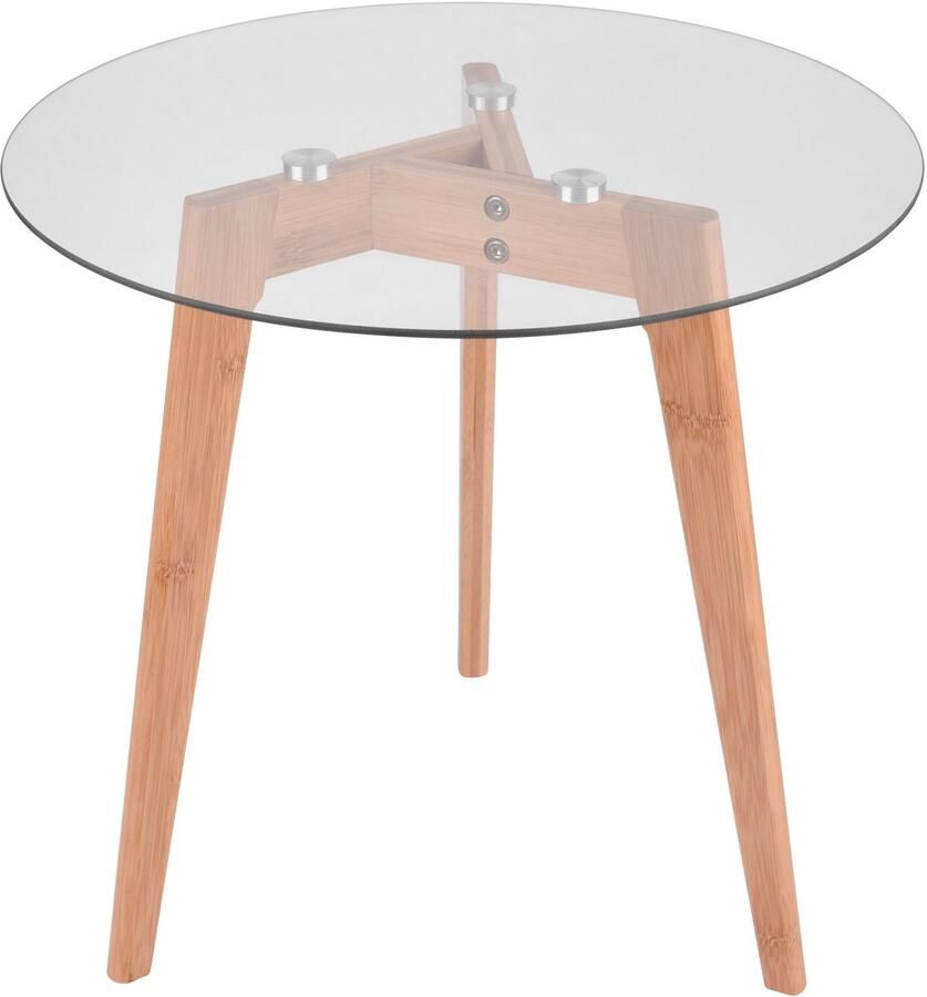 MIRRORS AND MORE Bijzettafel Charlotta Combinatie van hout en metaal (4 stuks)