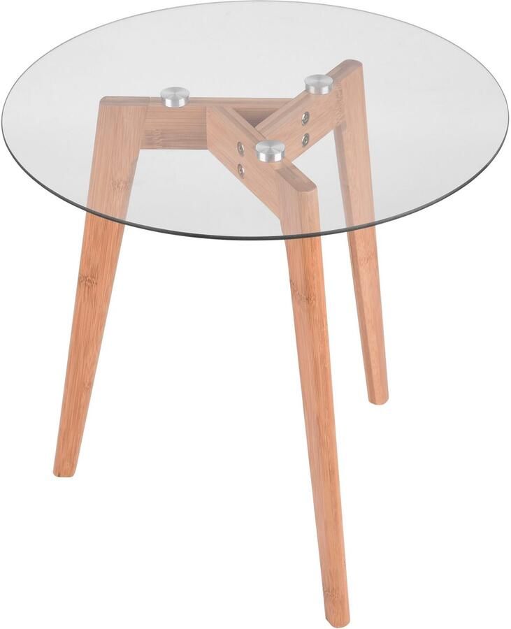 MIRRORS AND MORE Bijzettafel Charlotta Combinatie van hout en metaal (4 stuks) - Foto 2