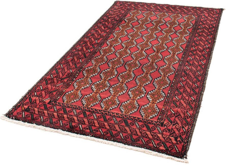 Morgenland Hoogpolige loper Belutsch geheel gedessineerd rosso 186 x 104 cm