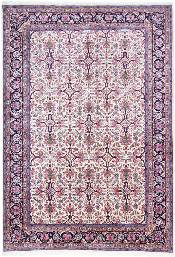 Morgenland Hoogpolige loper Tabriz 50 Raj sterk gedessineerd rosso scuro 227 x 76 cm