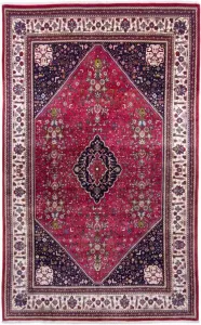 Morgenland Wollen kleed Abadeh medaillon rosso 320 x 205 cm Uniek exemplaar met certificaat