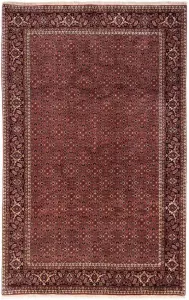 Morgenland Wollen kleed Bidjar Takab geheel gedessineerd rosso 293 x 200 cm Uniek exemplaar met certificaat