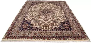 Morgenland Wollen kleed Kasjmar medaillon beige 300 x 203 cm Uniek exemplaar met certificaat
