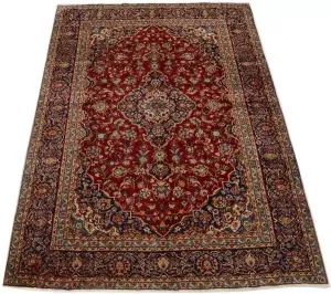 Morgenland Wollen kleed Keshan medaillon rosso 349 x 239 cm Handgeknoopt