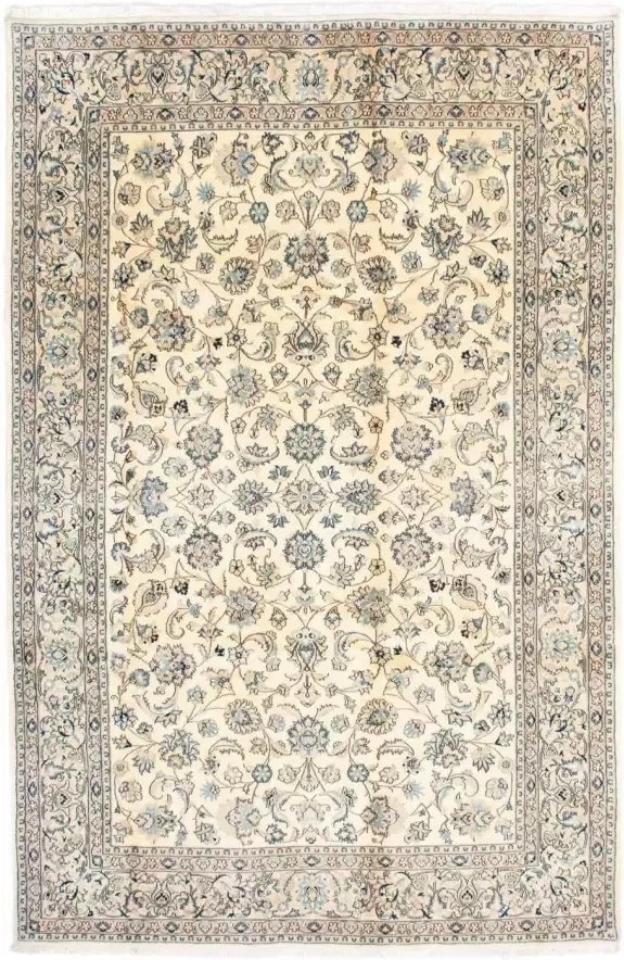 morgenland Wollen kleed Maschad medaillon beige 315 x 200 cm Uniek exemplaar met certificaat