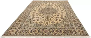 Morgenland Wollen kleed Nain medaillon beige 289 x 197 cm Uniek exemplaar met certificaat