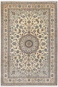 Morgenland Wollen kleed Nain medaillon beige 310 x 207 cm Uniek exemplaar met certificaat