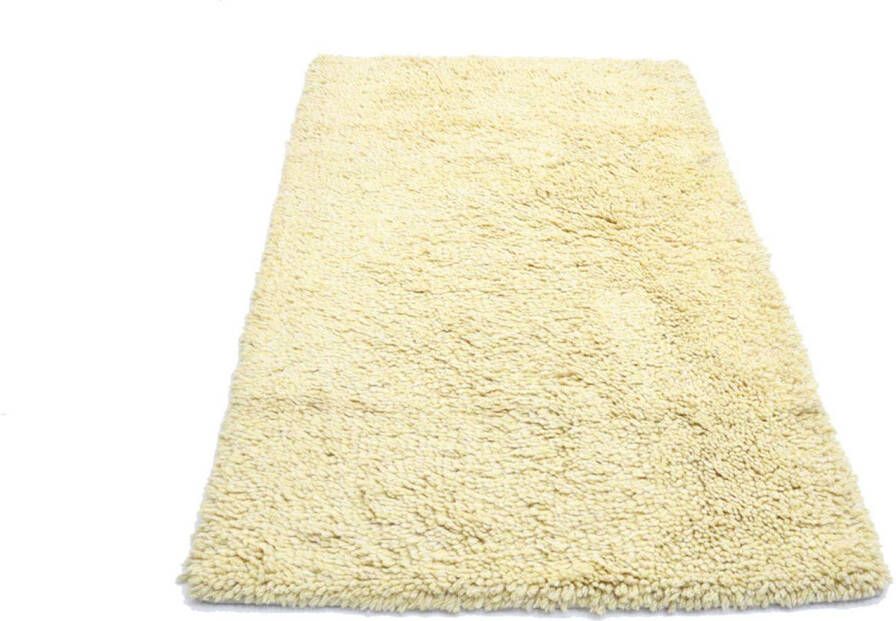 Morgenland Wollen kleed Shaggy-vloerkleed met de hand geweven beige