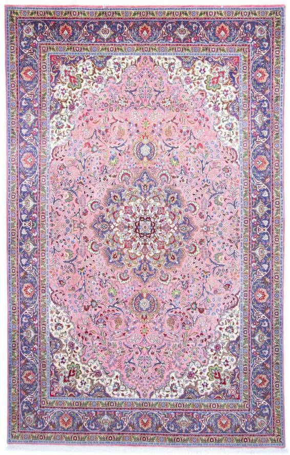 Morgenland Wollen kleed Tabriz 40 Raj medaillon roze 313 x 200 cm