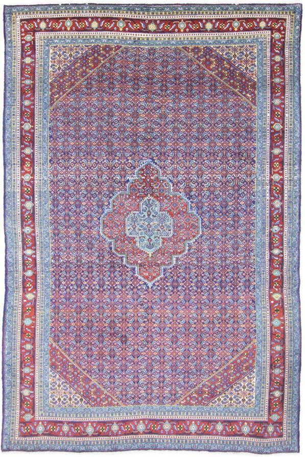 Morgenland Wollen kleed Tabriz medaillon Blu 297 x 186 cm - Foto 2