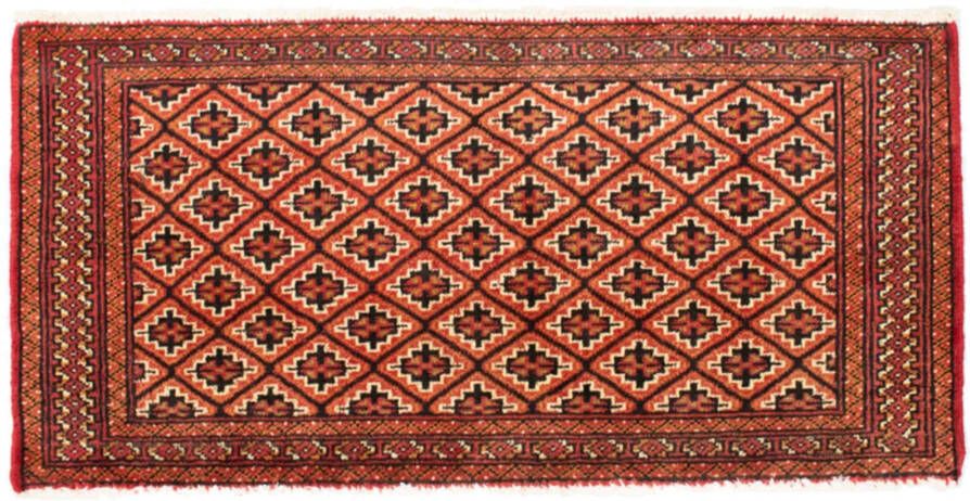 Morgenland Wollen kleed Turkaman vloerkleed met de hand geknoopt oranje