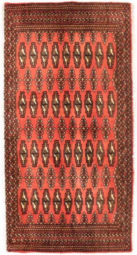 Morgenland Wollen kleed Turkaman vloerkleed met de hand geknoopt roest