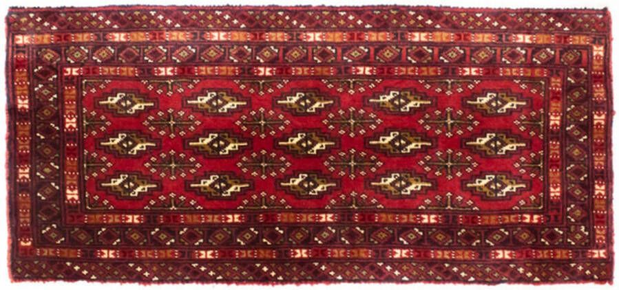 Morgenland Wollen kleed Turkaman vloerkleed met de hand geknoopt rood - Foto 6