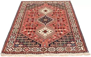 Morgenland Wollen kleed Yalameh medaillon Blu scuro 150 x 101 cm Handgeknoopt