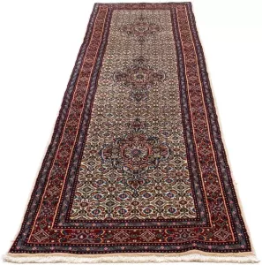 Morgenland Wollen kleed Yalameh medaillon Blu scuro 304 x 208 cm Uniek exemplaar met certificaat
