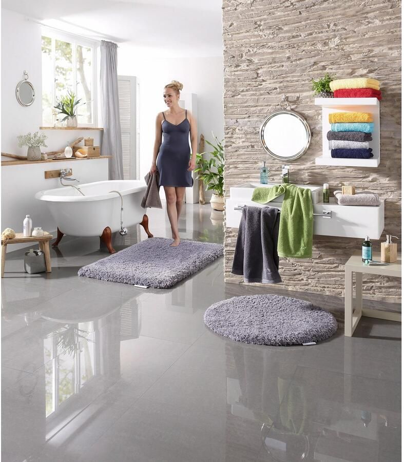 Möve Badmat Superwuschel badmat badkamer tapijt Microvezel badmat badtapijt rechthoekig rond & als 3-delige set - Foto 2