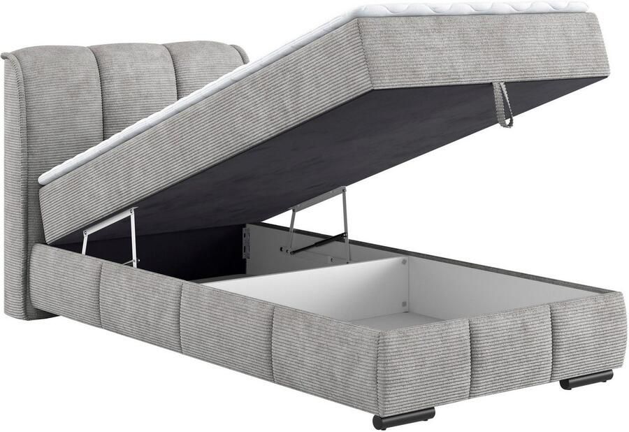 Mr. Couch Boxspring Bethany met bedkist incl. matras Topmatras en sierkussen in verschillende hardheden beschikbaar