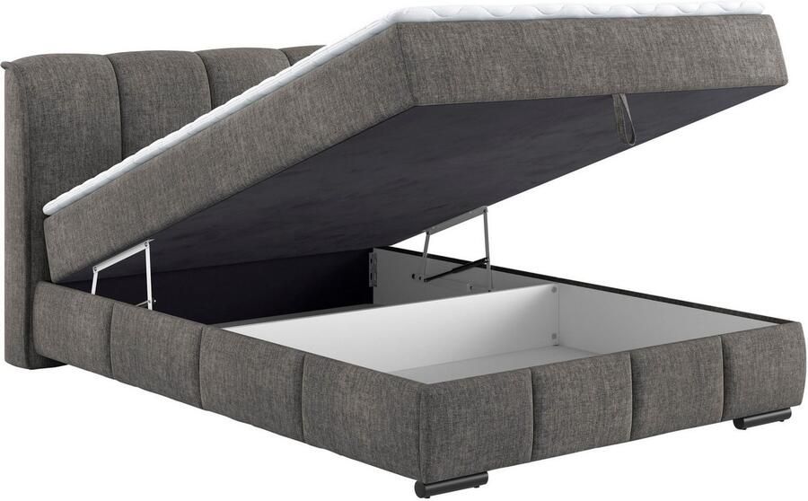 Mr. Couch Boxspring Bethany met bedkist incl. matras Topmatras en sierkussen in verschillende hardheden beschikbaar