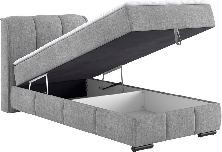 Mr. Couch Boxspring Bethany met bedkist incl. matras Topmatras en sierkussen in verschillende hardheden beschikbaar