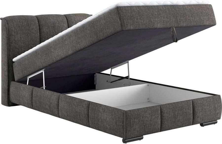 Mr. Couch Boxspring Bethany met bedkist incl. matras Topmatras en sierkussen in verschillende hardheden beschikbaar