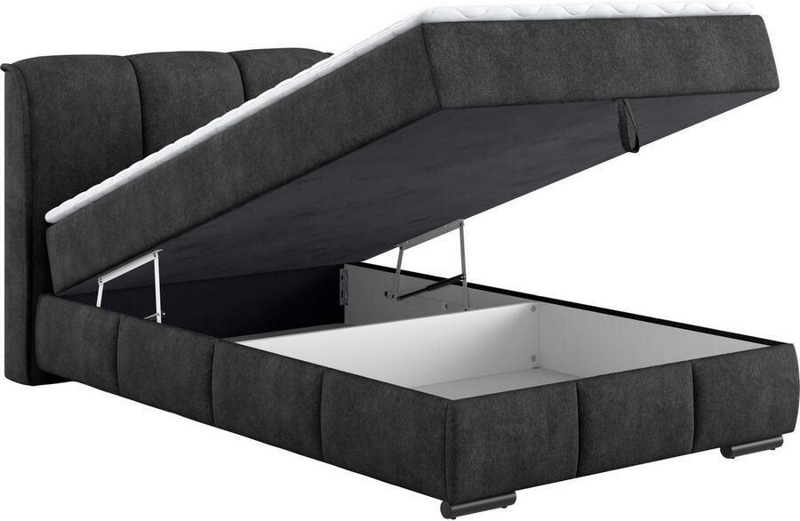 Mr. Couch Boxspring Bethany met bedkist incl. matras Topmatras en sierkussen in verschillende hardheden beschikbaar