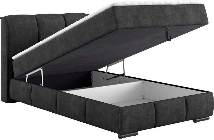 Mr. Couch Boxspring Bethany met bedkist incl. matras Topmatras en sierkussen in verschillende hardheden beschikbaar