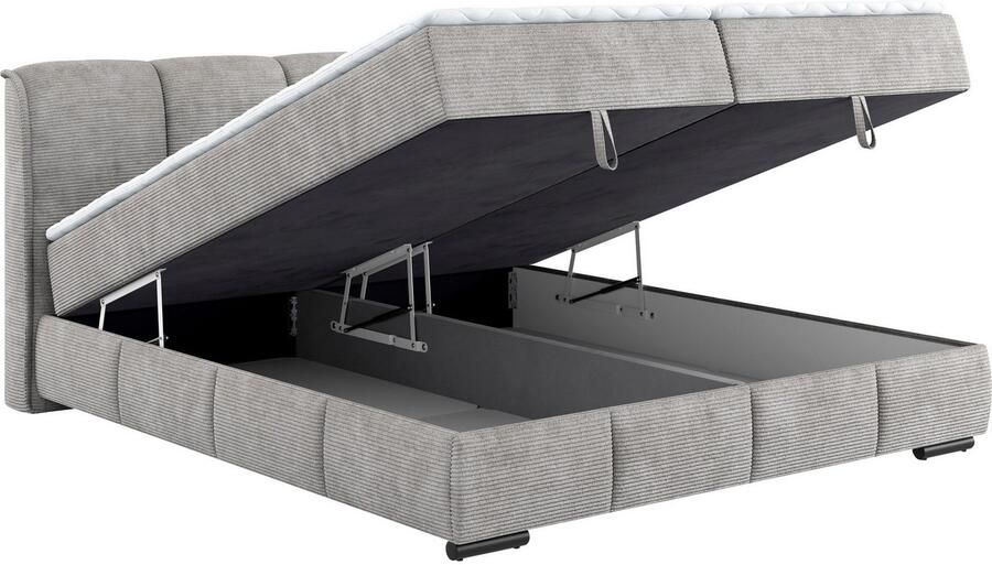 Mr. Couch Boxspring Bethany met bedkist incl. matras Topmatras en sierkussen in verschillende hardheden beschikbaar