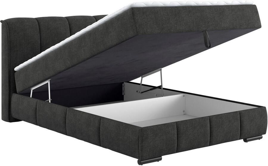 Mr. Couch Boxspring Bethany met bedkist incl. matras Topmatras en sierkussen in verschillende hardheden beschikbaar