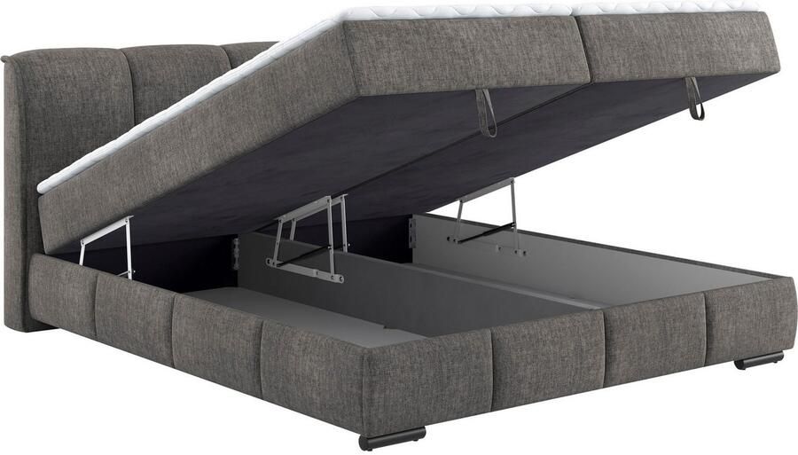Mr. Couch Boxspring Bethany met bedkist incl. matras Topmatras en sierkussen in verschillende hardheden beschikbaar