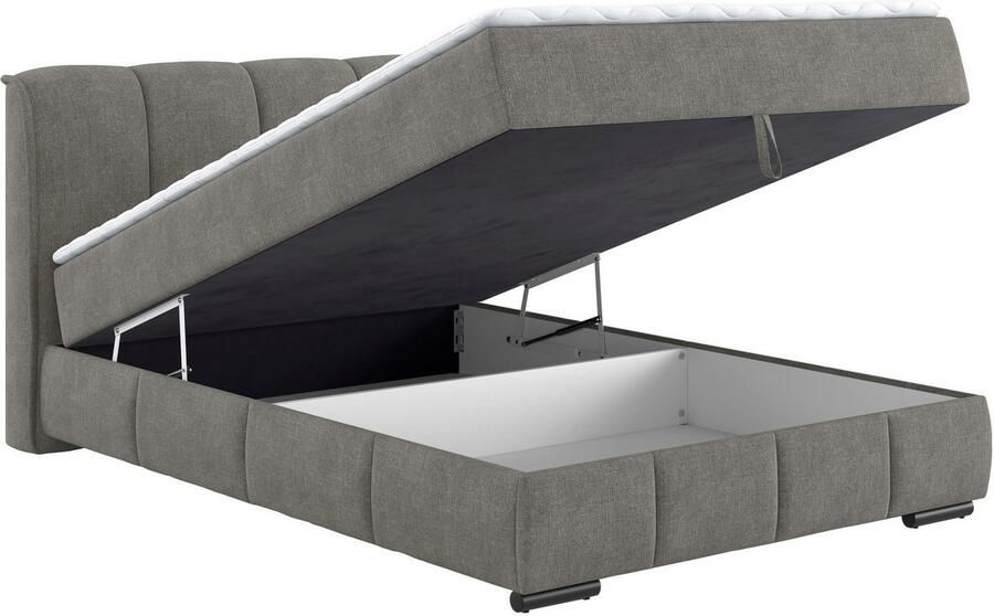 Mr. Couch Boxspring Bethany met bedkist incl. matras Topmatras en sierkussen in verschillende hardheden beschikbaar