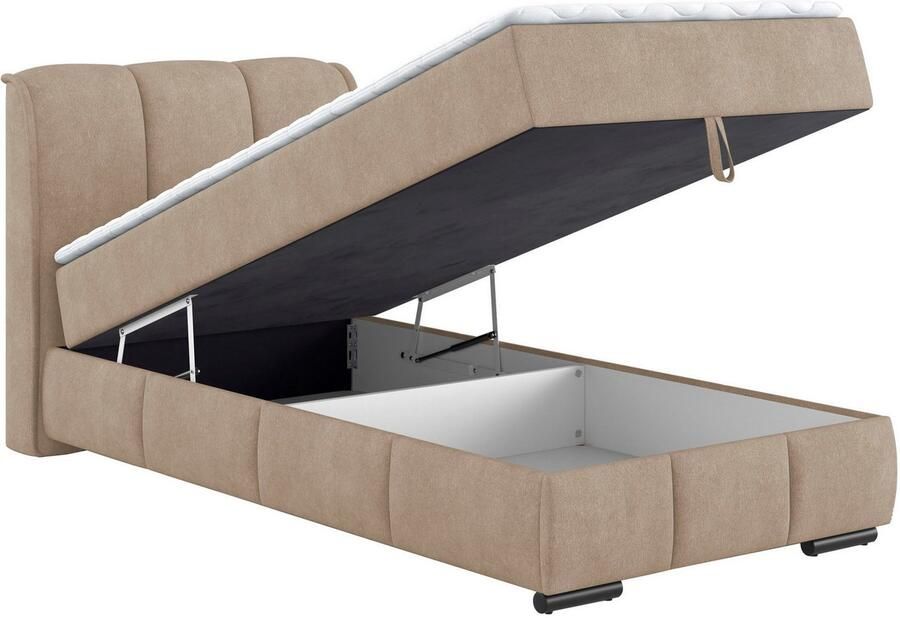 Mr. Couch Boxspring Bethany met bedkist incl. matras Topmatras en sierkussen in verschillende hardheden beschikbaar