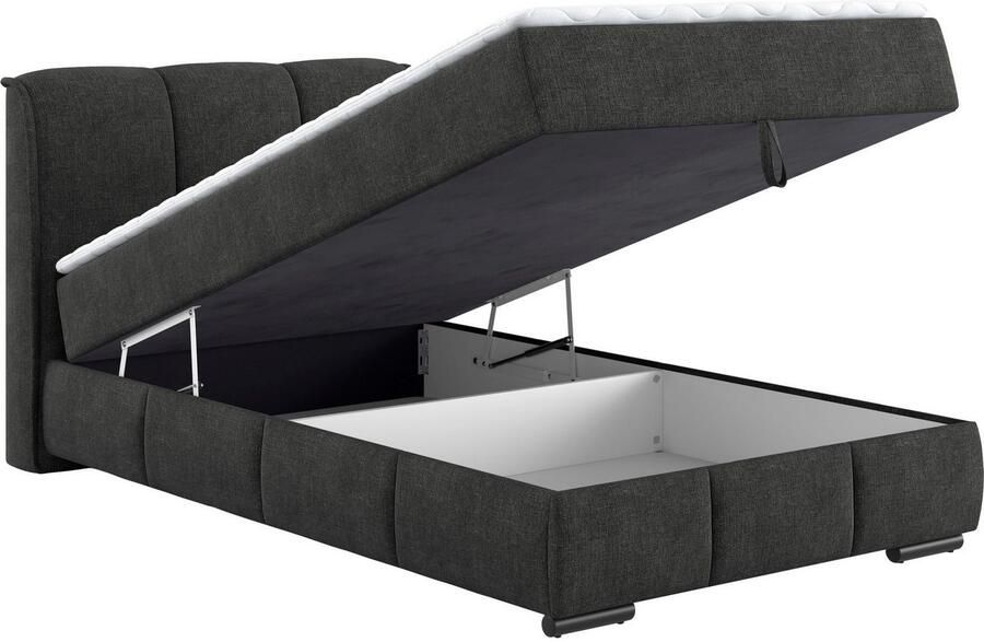 Mr. Couch Boxspring Bethany met bedkist incl. matras Topmatras en sierkussen in verschillende hardheden beschikbaar