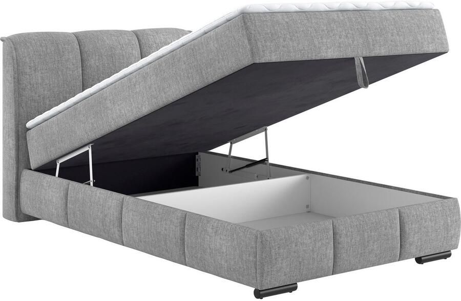 Mr. Couch Boxspring Bethany met bedkist incl. matras Topmatras en sierkussen in verschillende hardheden beschikbaar
