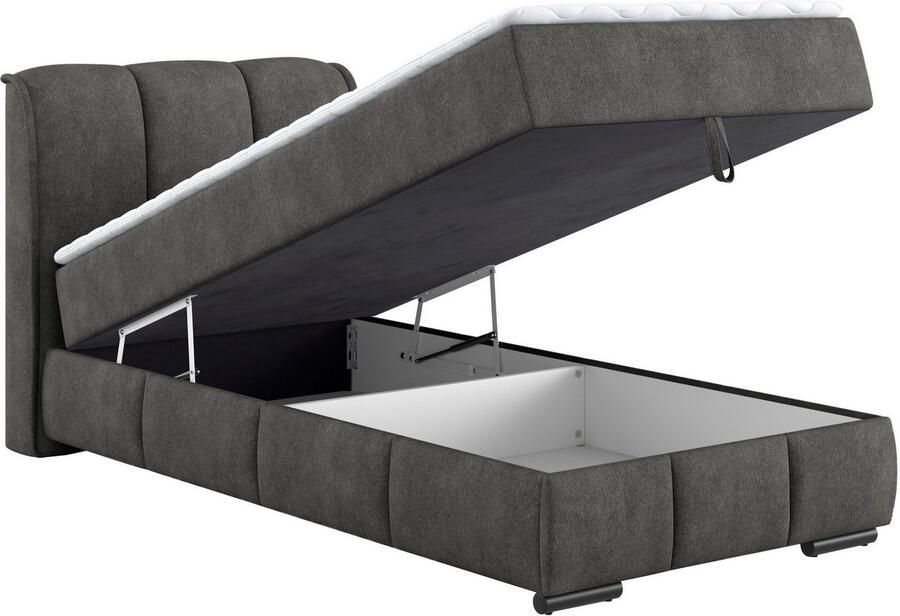 Mr. Couch Boxspring Bethany met bedkist incl. matras Topmatras en sierkussen in verschillende hardheden beschikbaar