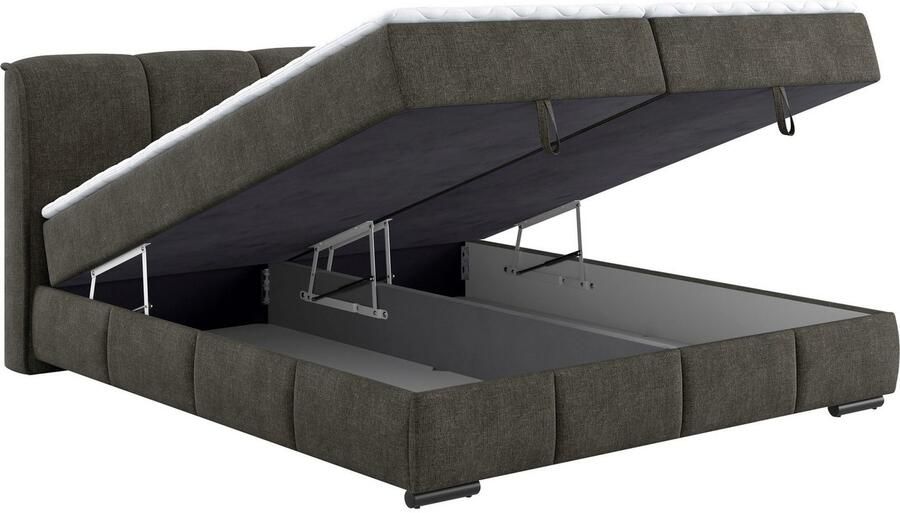 Mr. Couch Boxspring Bethany met bedkist incl. matras Topmatras en sierkussen in verschillende hardheden beschikbaar